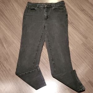 Lauren Jeans Co. Ralph Lauren Vintage Women's Black Label Black Jeans - Size 8